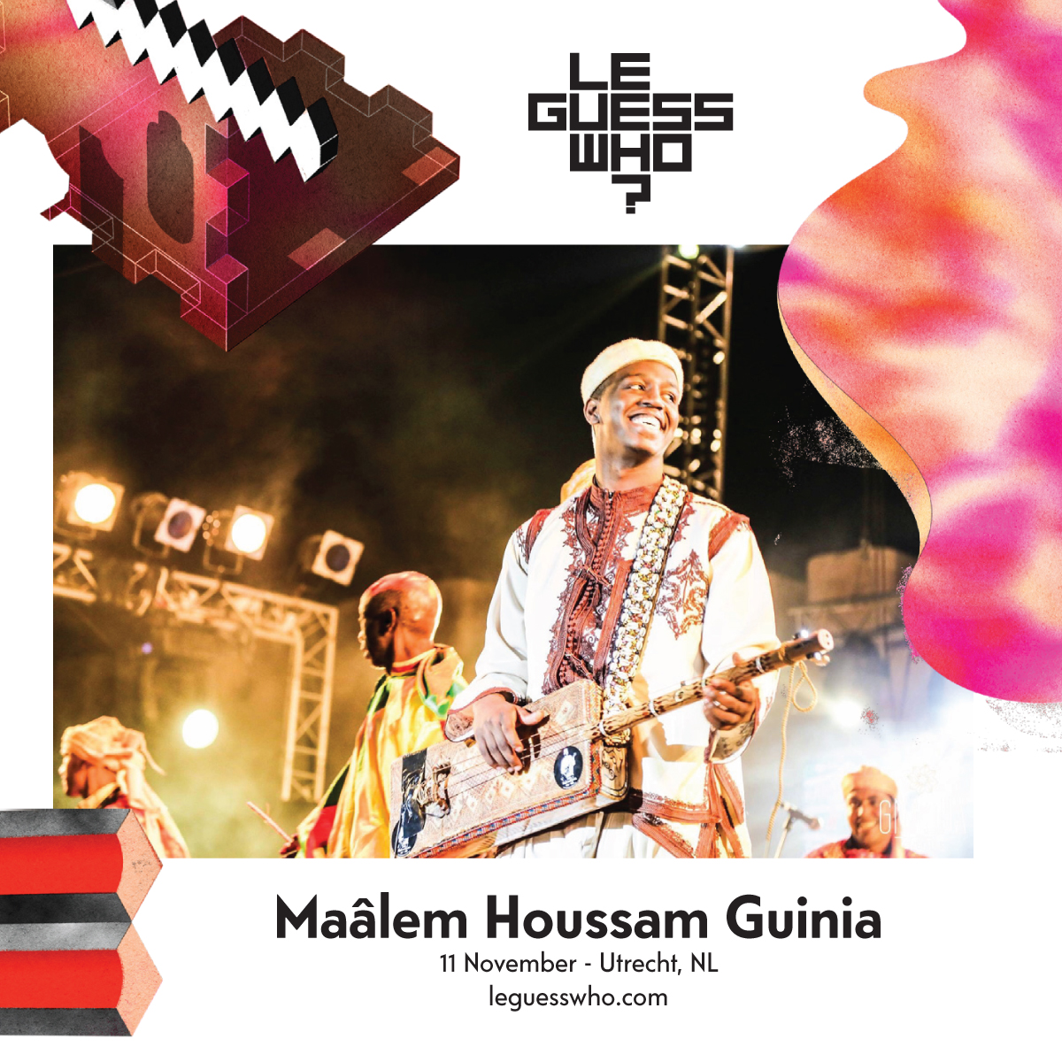 Meet Moroccan Gnawa master Maâlem Houssam Guinia, curated by James Holden for LGW17